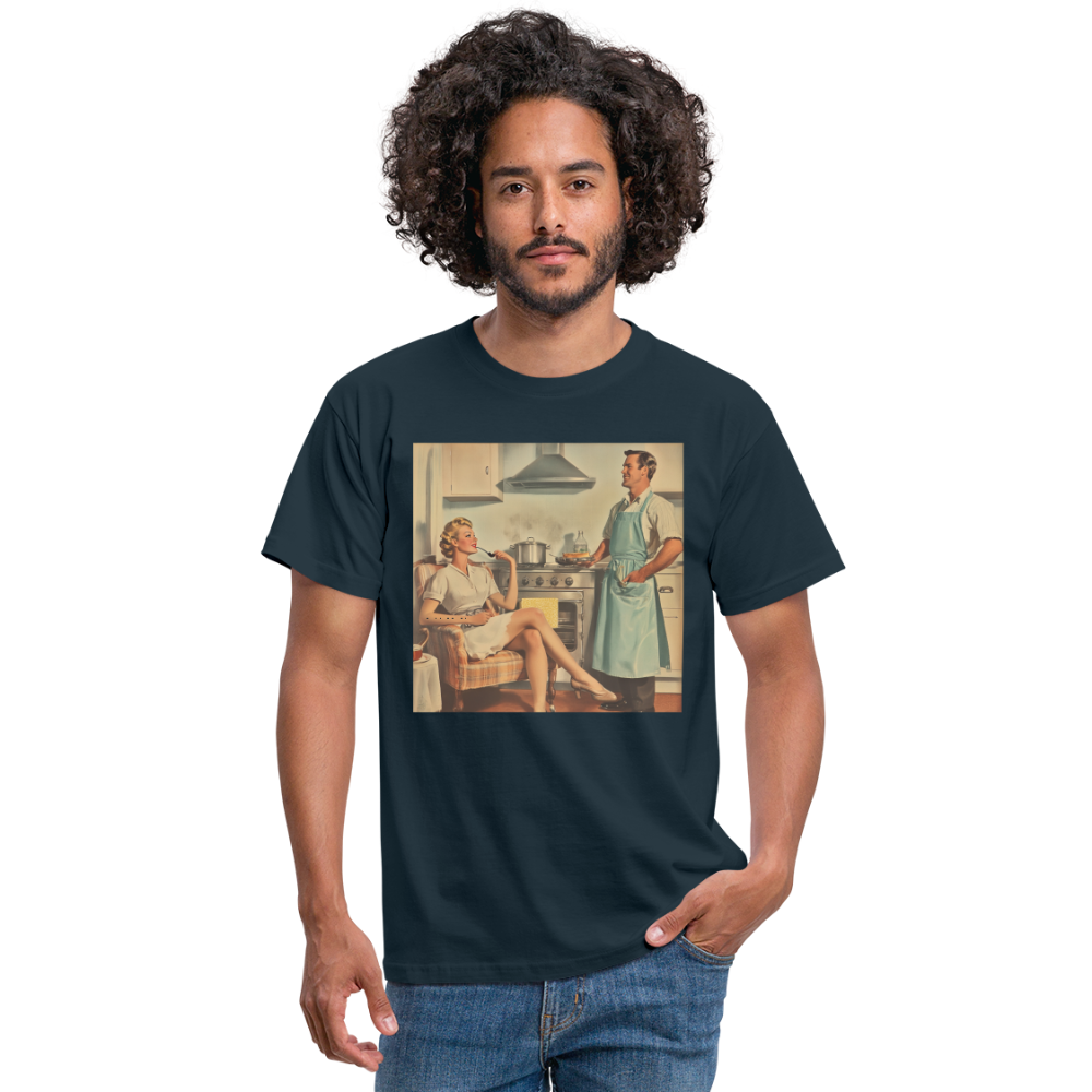 Äta bör man - annars dör man, T-shirt herr - marinblå