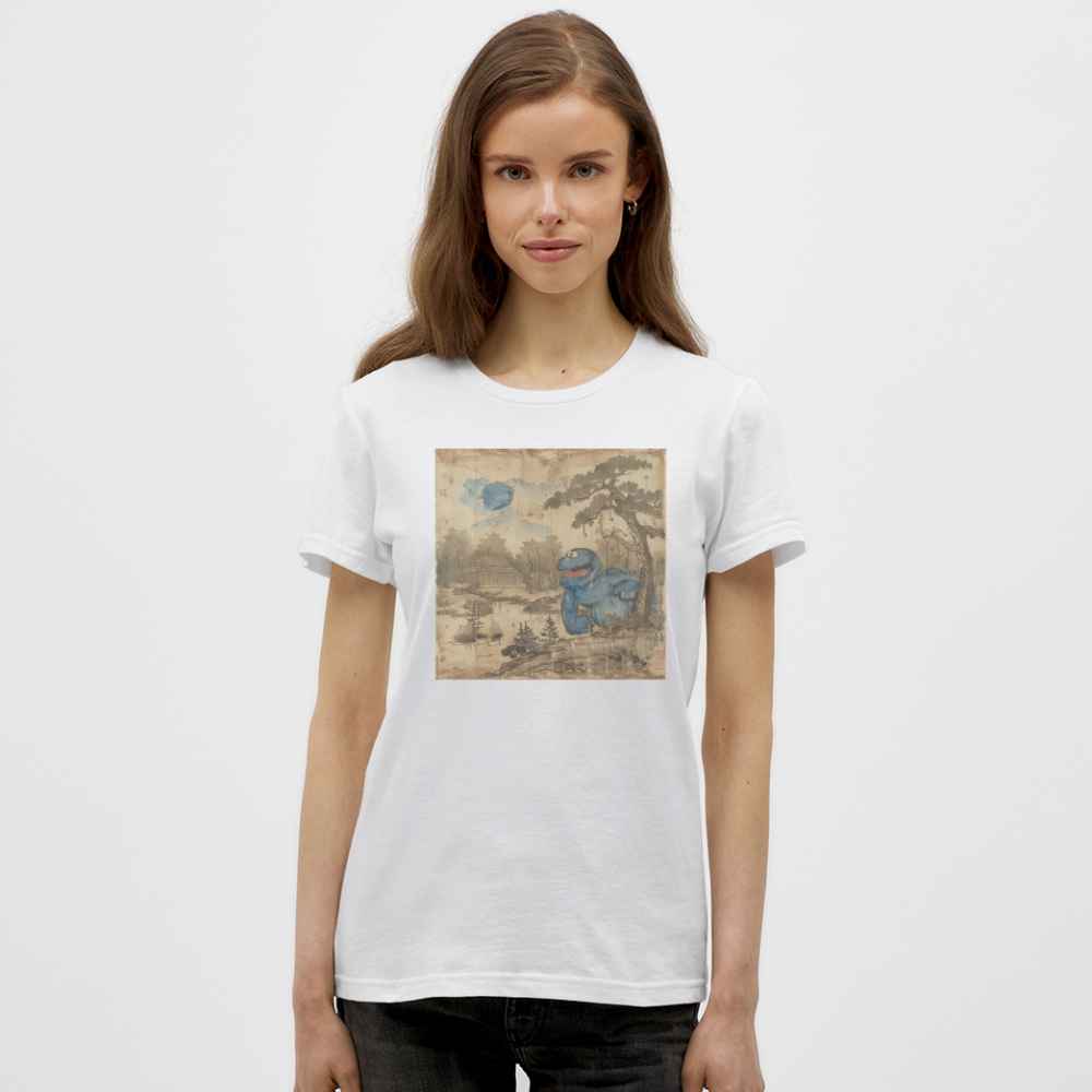 Uramiko vid floden, T-shirt dam - vit