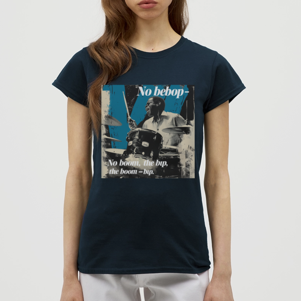 Push It Bebop, T-shirt dam - marinblå