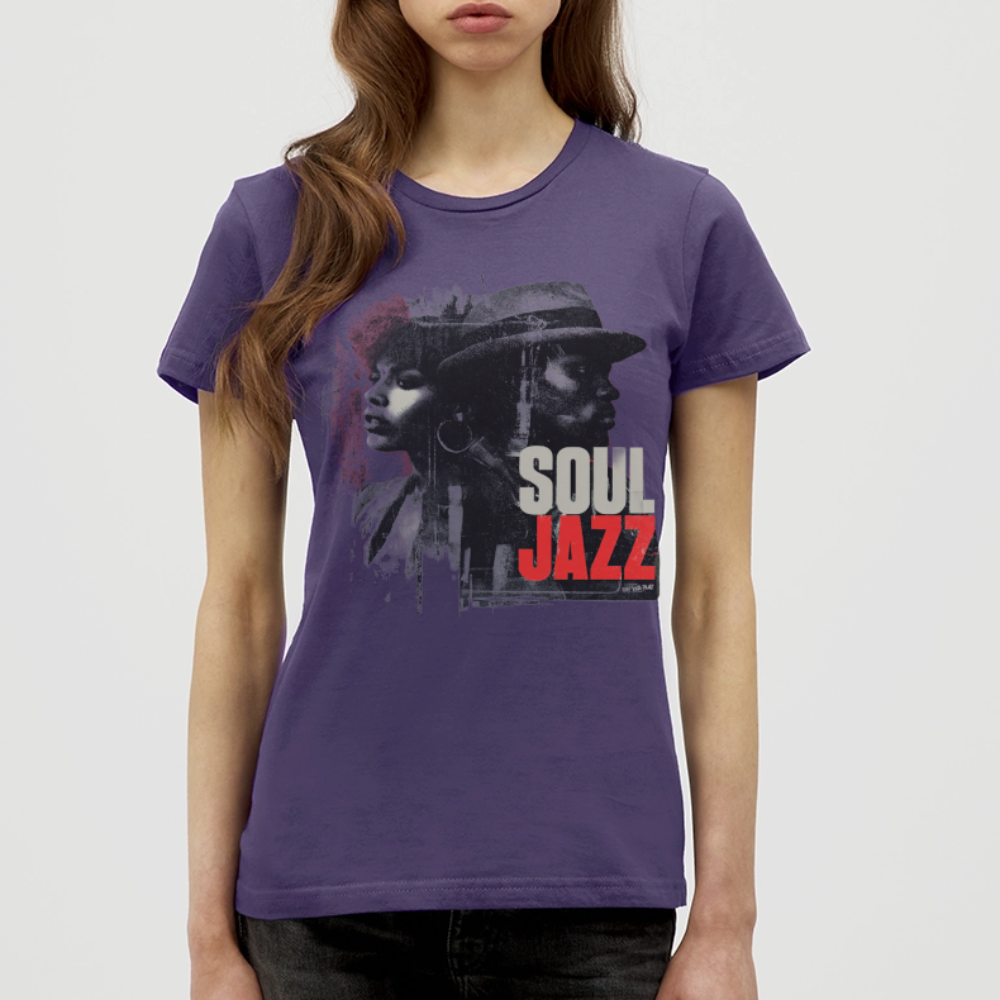 Soul Jazz Experience, T-shirt dam - mörklila