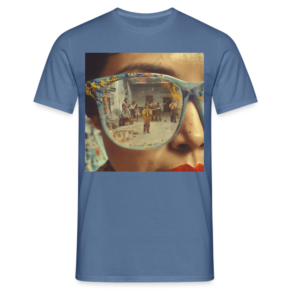 Reflektioner av Anderna, T-shirt herr - duvblå