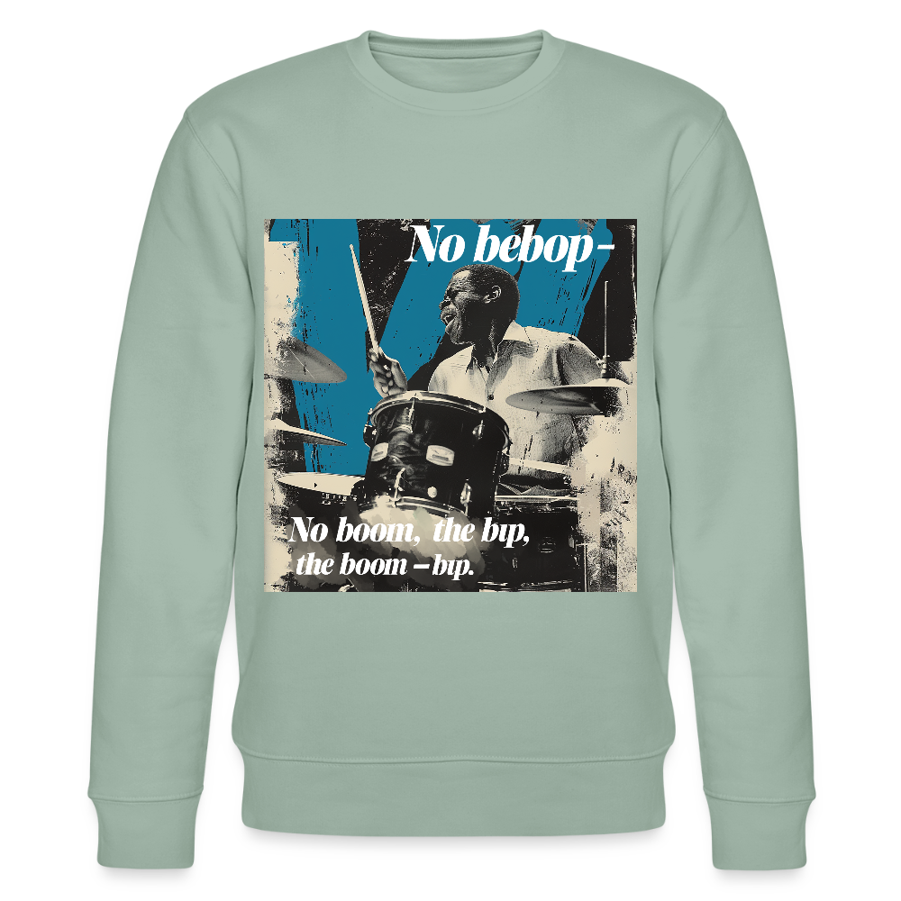 Push It Bebop, Ekologisk sweatshirt CHANGER unisex från Stanley/Stella - ljus grågrön