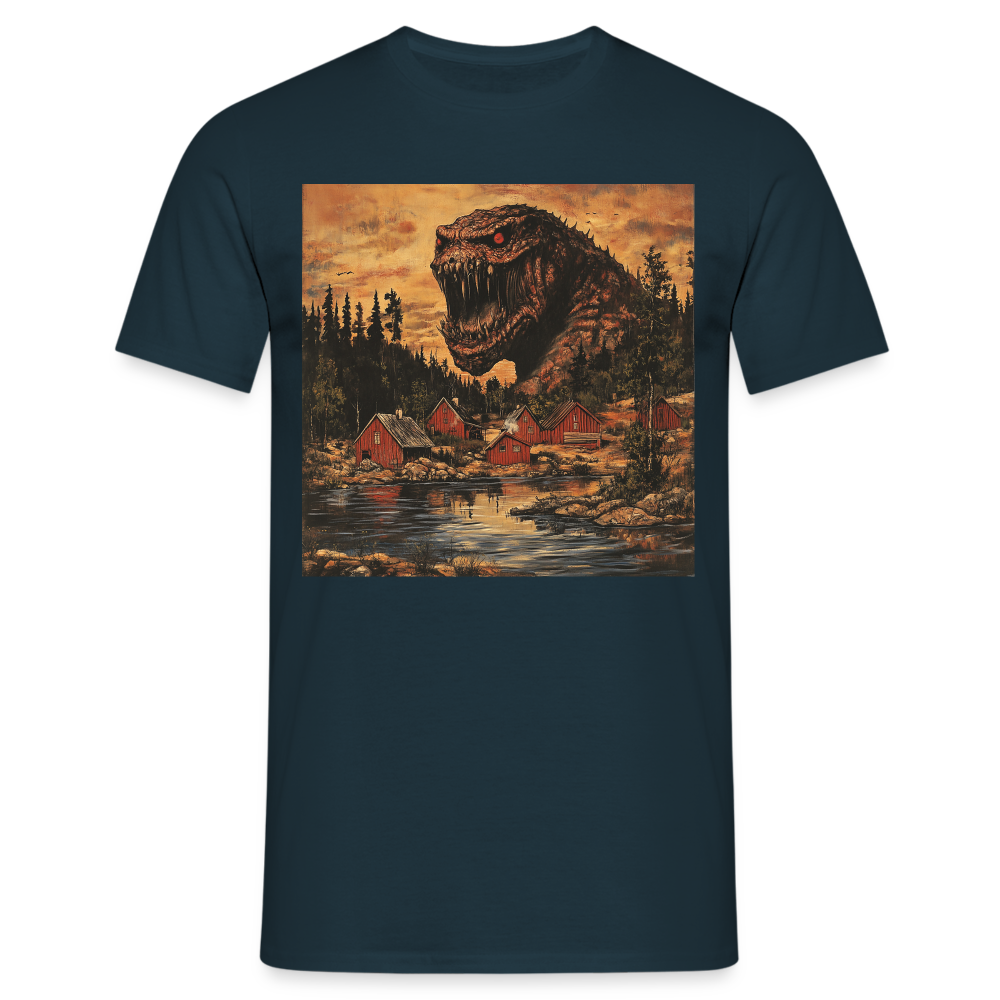 När Draken Vaknade vid Siljan, T-shirt herr - marinblå