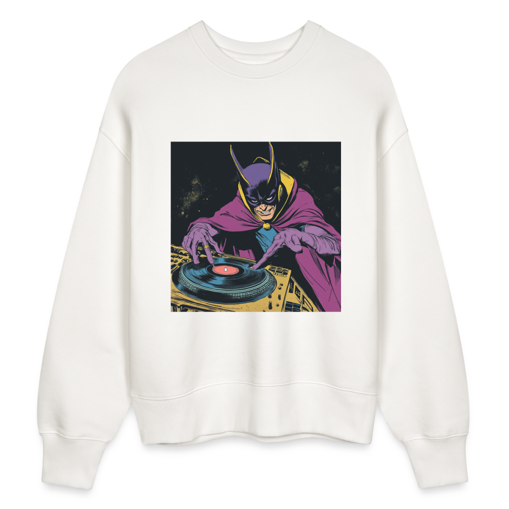 Purple Pulse, Ekologisk oversizetröja RADDER unisex från Stanley/Stella - OFF WHITE