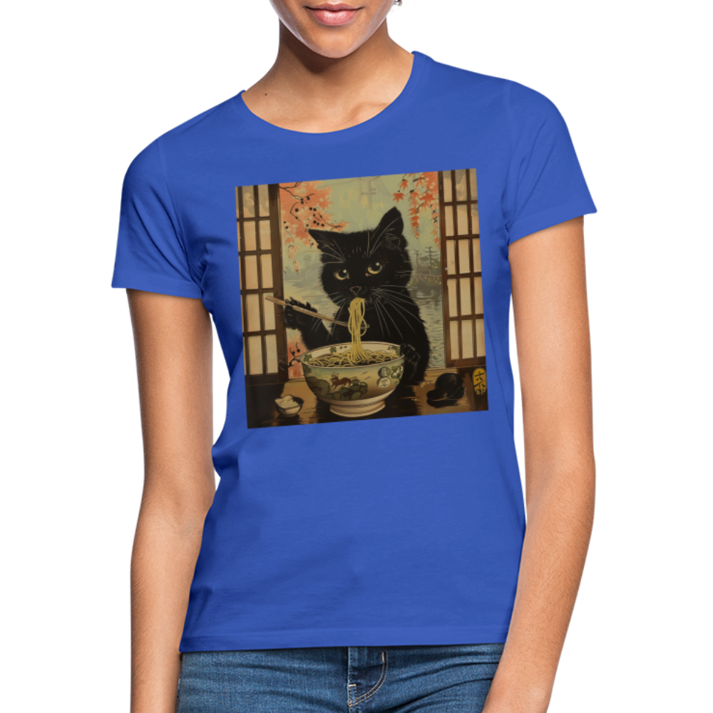 Ramenkatt, T-shirt dam - royalblå