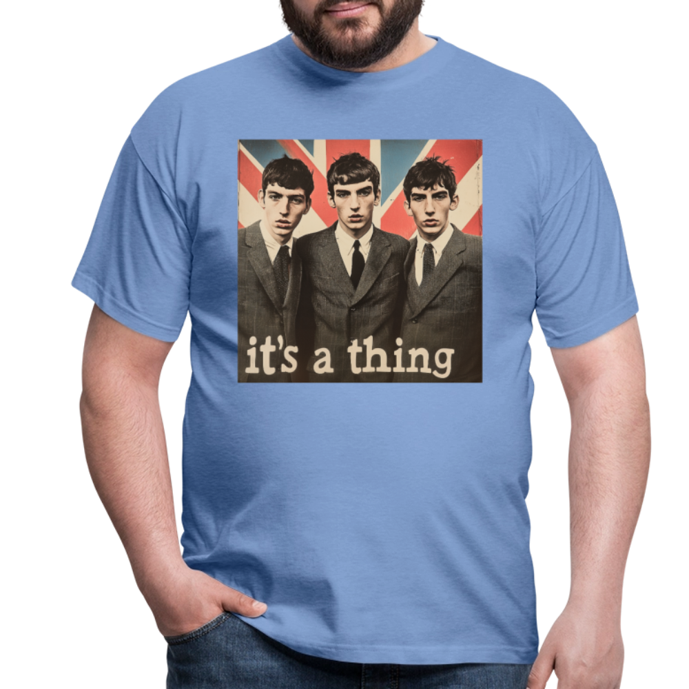 British, Bold & Unapologetic, T-shirt herr - carolina blue