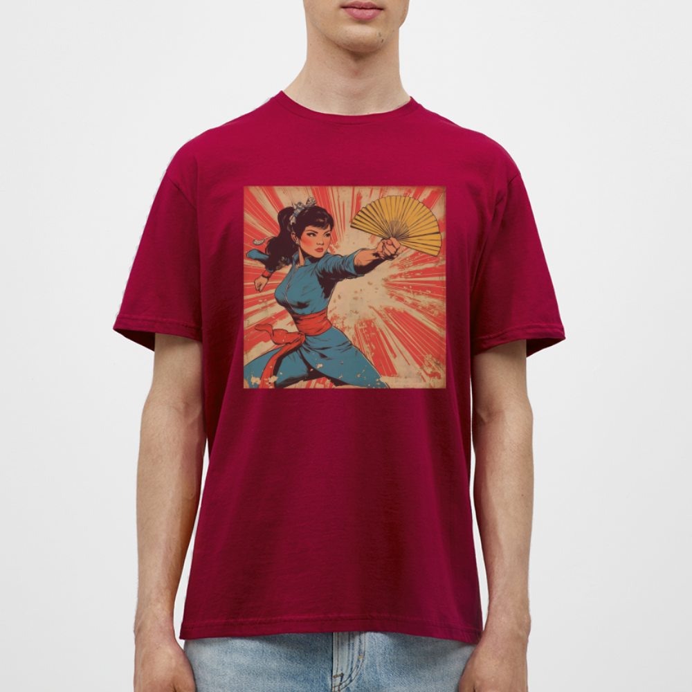 Solfjädern, T-shirt herr - tegelröd