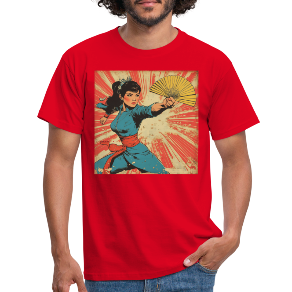 Solfjädern, T-shirt herr - röd