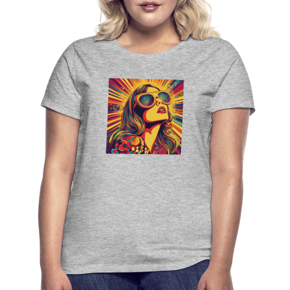 Disco Fever, T-shirt dam - gråmelerad