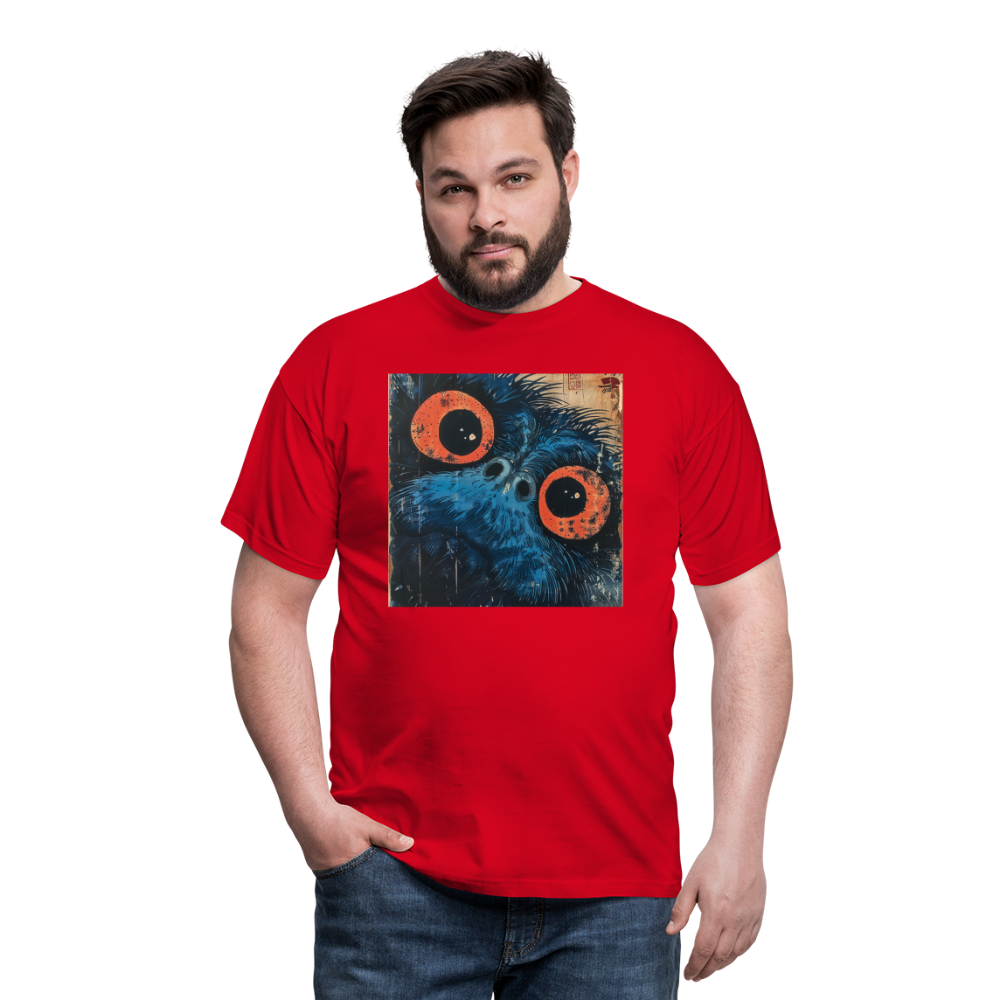 Den blå vännen, T-shirt herr - röd