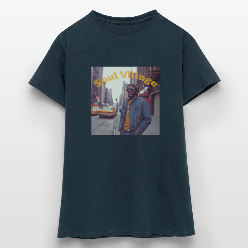 Soul Village, T-shirt dam - marinblå
