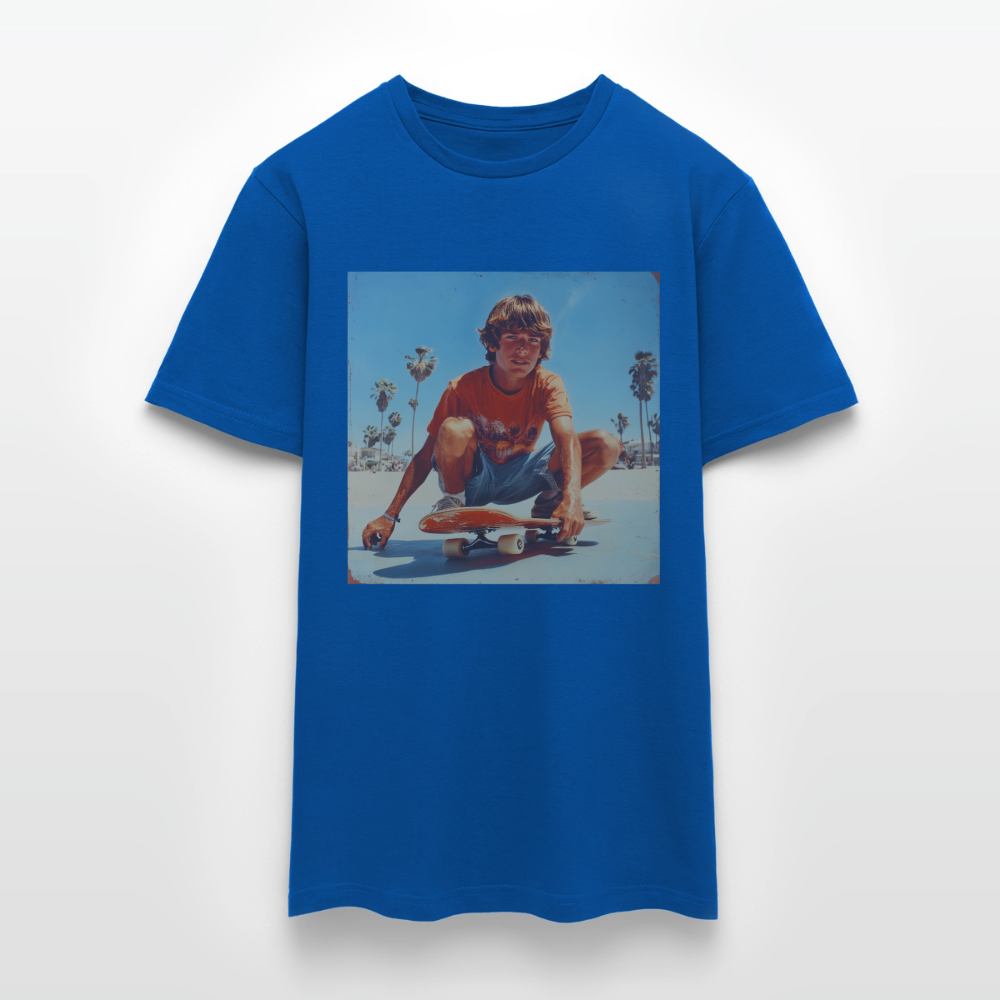 Sunset Vibes, 70s Style, T-shirt herr - kungsblå