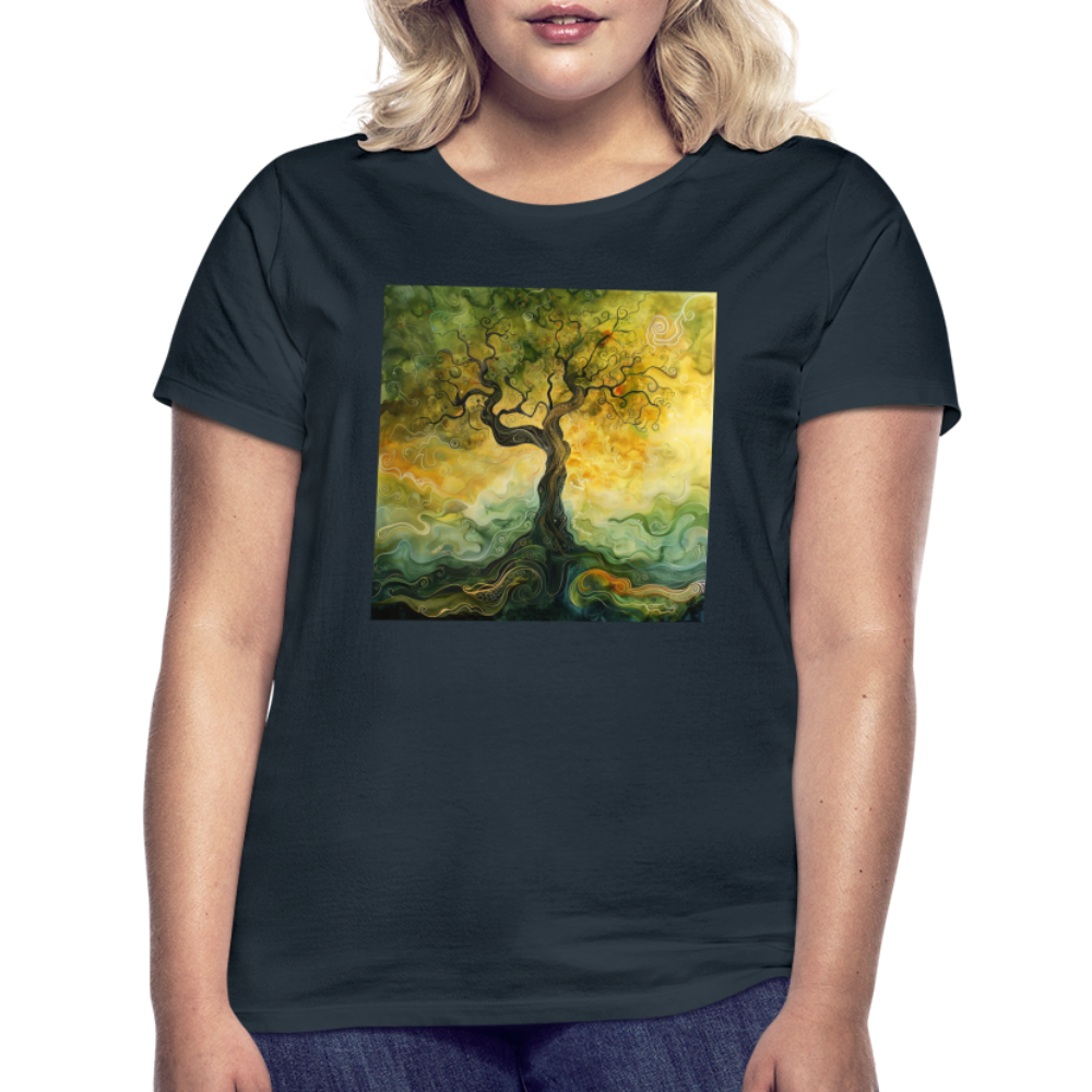 Trädets visdom, T-shirt dam - marinblå