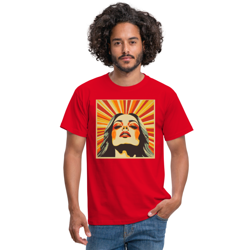 Dagens Första Strålar, T-shirt herr - röd