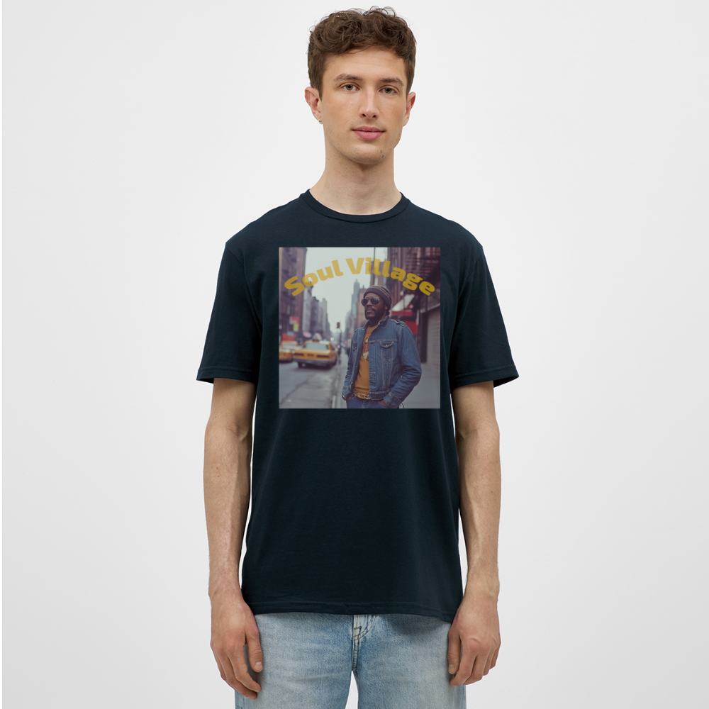 Soul Village, T-shirt herr - marinblå
