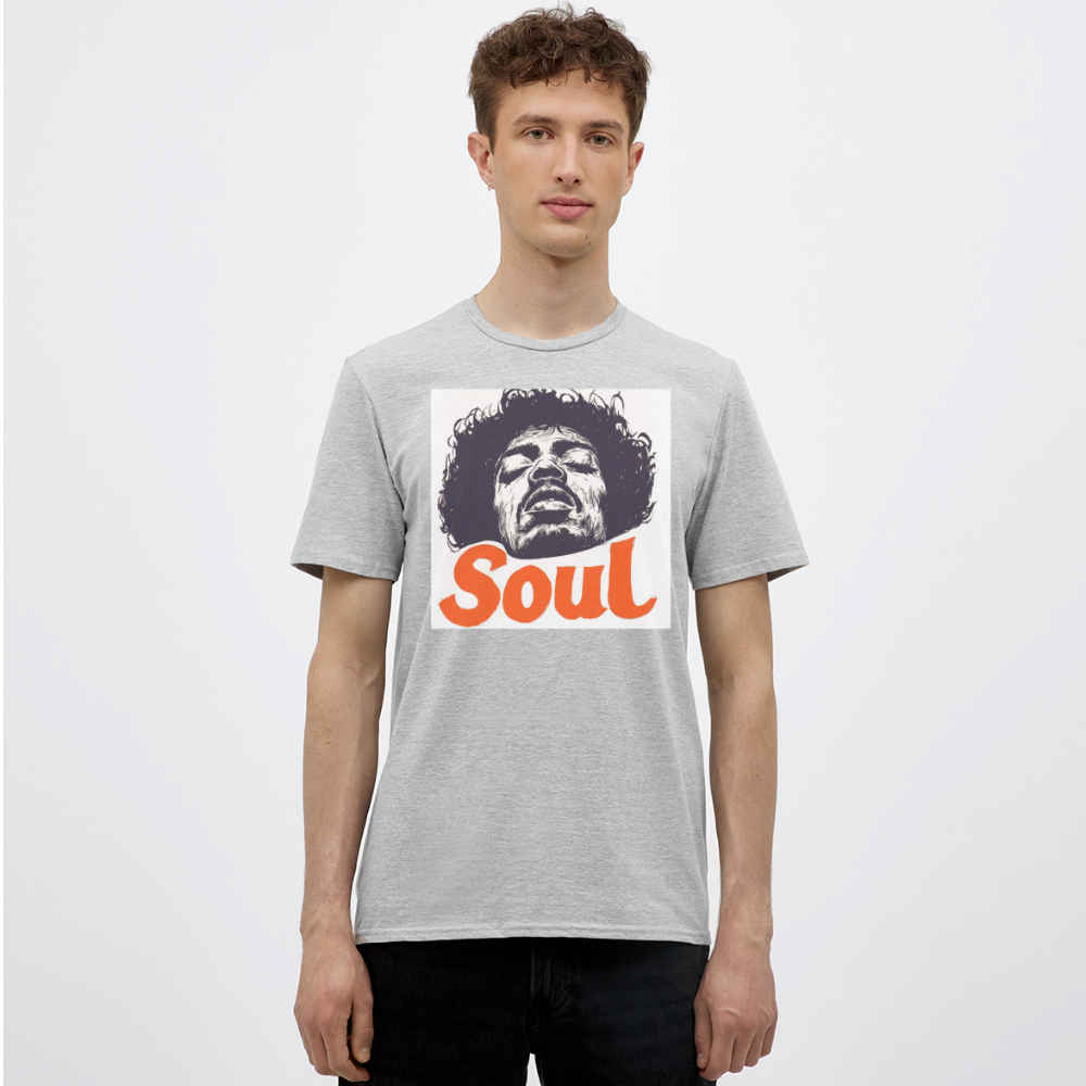 Kärlek, frihet och rättvisa, T-shirt herr - gråmelerad