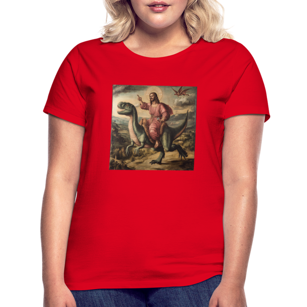 Ritten genom Tiden, T-shirt dam - röd