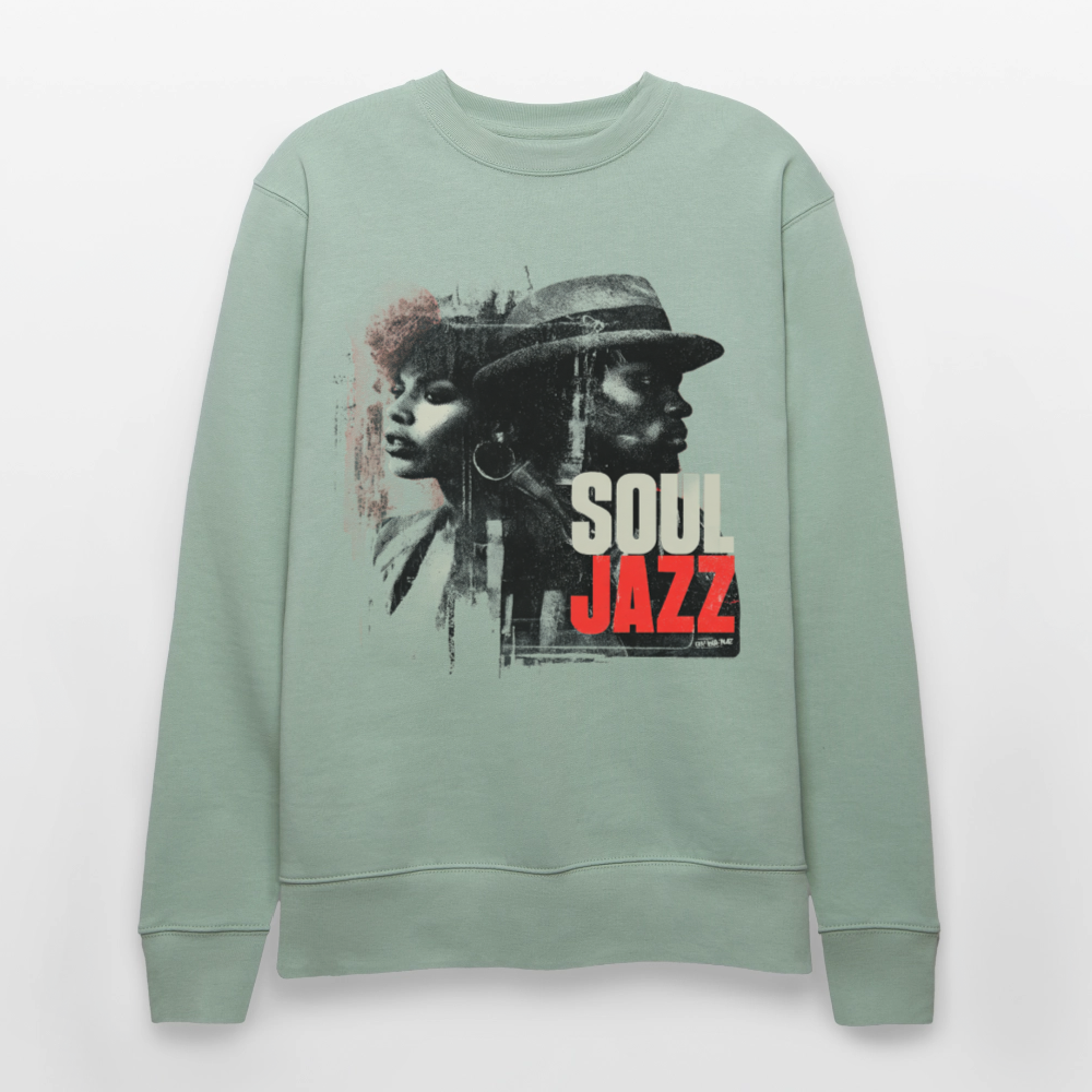 Soul Jazz Experience, Ekologisk sweatshirt CHANGER unisex från Stanley/Stella - ljus grågrön