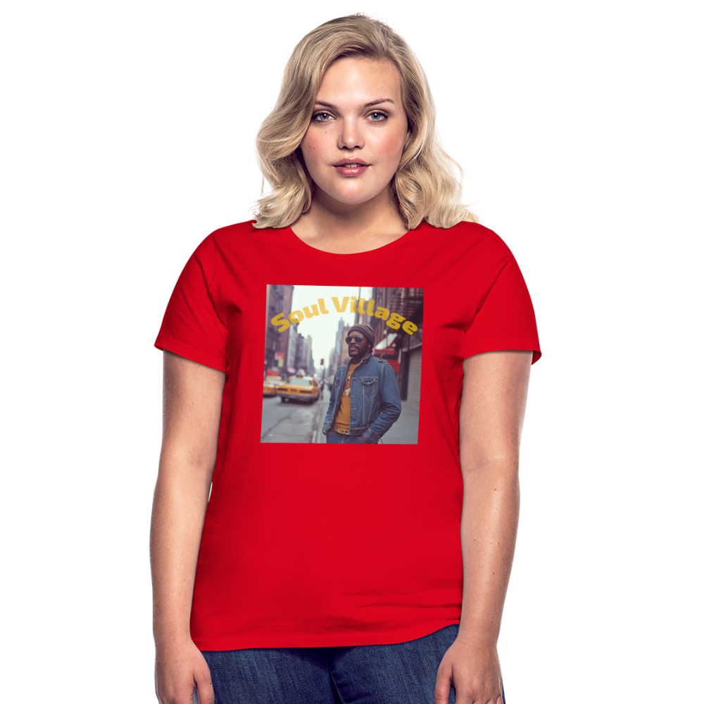 Soul Village, T-shirt dam - röd