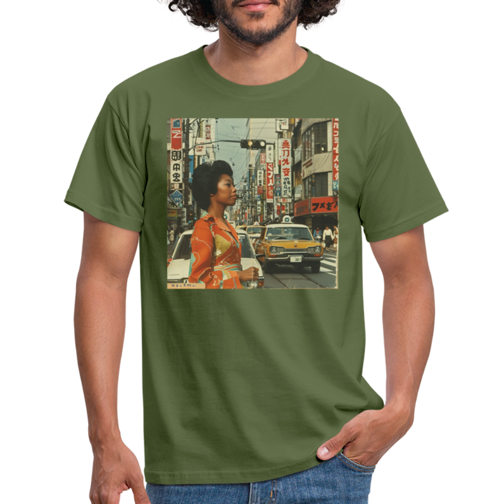 Yumi Sakamoto, T-shirt herr - Militärgrön