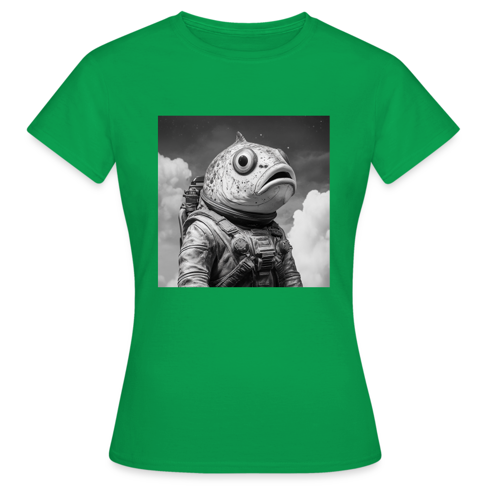 En ensam simtur i universum, T-shirt dam - kellygrön