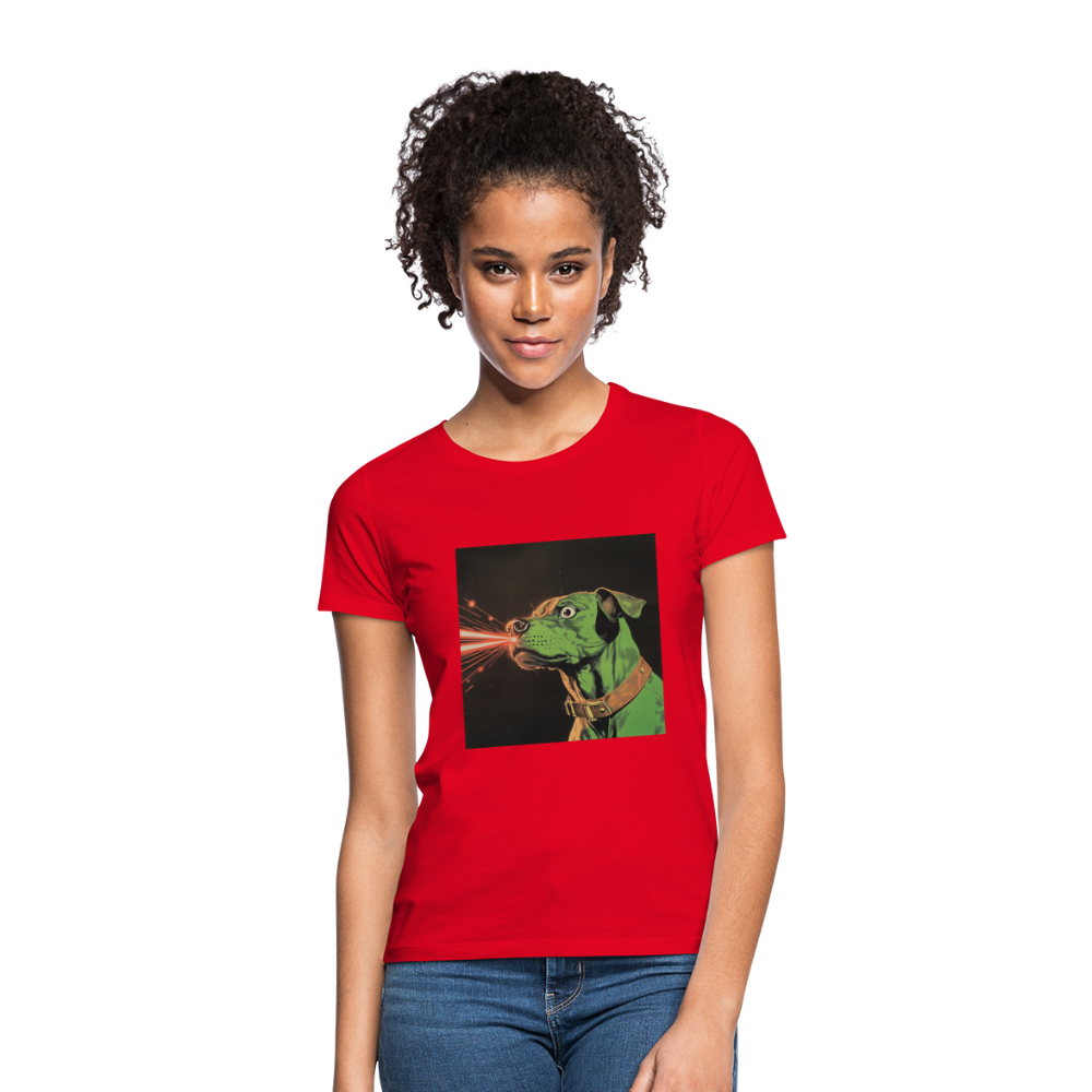 Strålhunden, T-shirt dam - röd