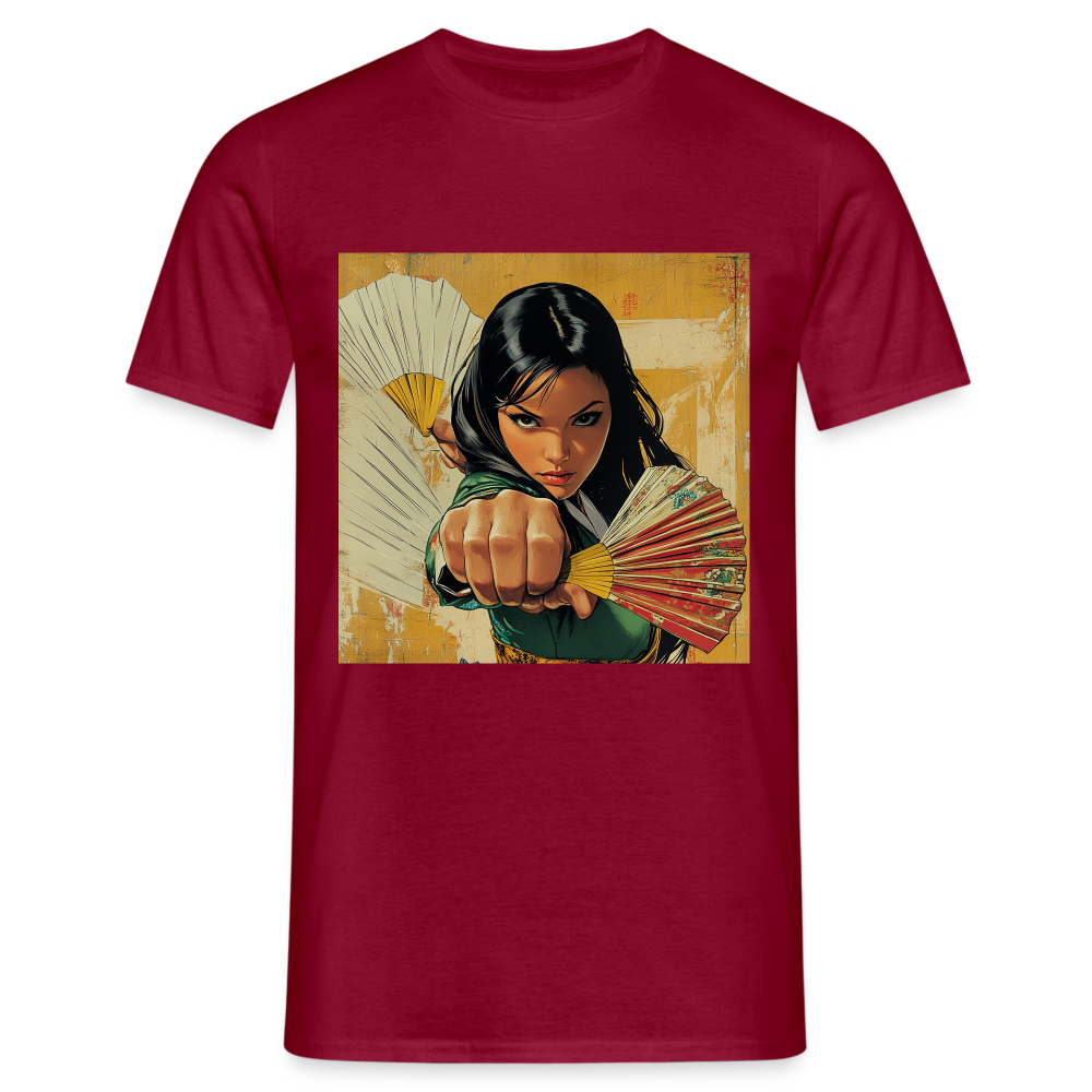 Blå Lotus, T-shirt herr - tegelröd