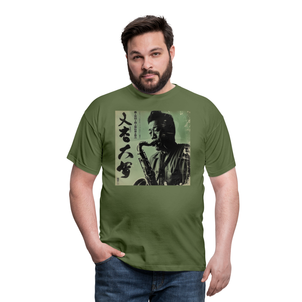 Live Mount Fuji Jazzcafé , T-shirt herr - Militärgrön