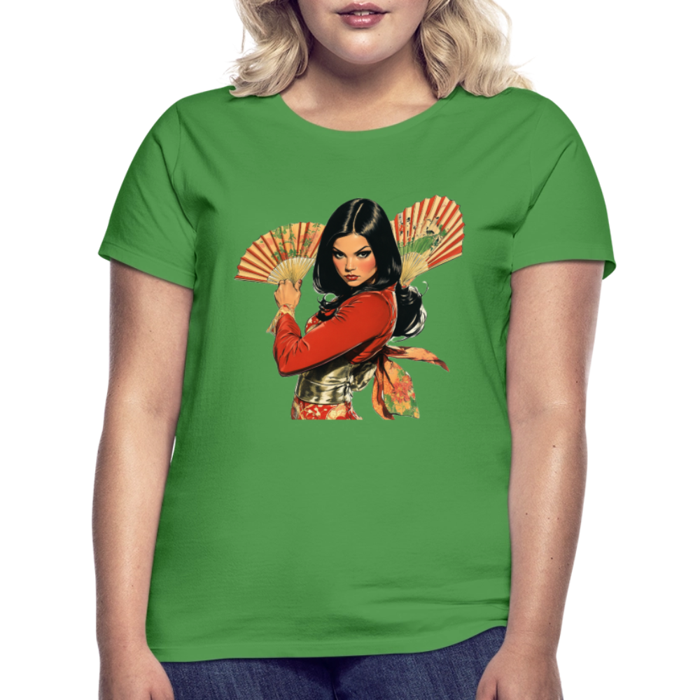 Dansen med Solfjädrar: Vindens krigare, T-shirt dam - kellygrön
