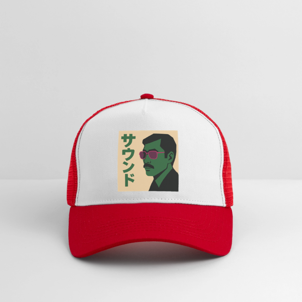 Nippon Sound, Trucker Cap - vit/röd
