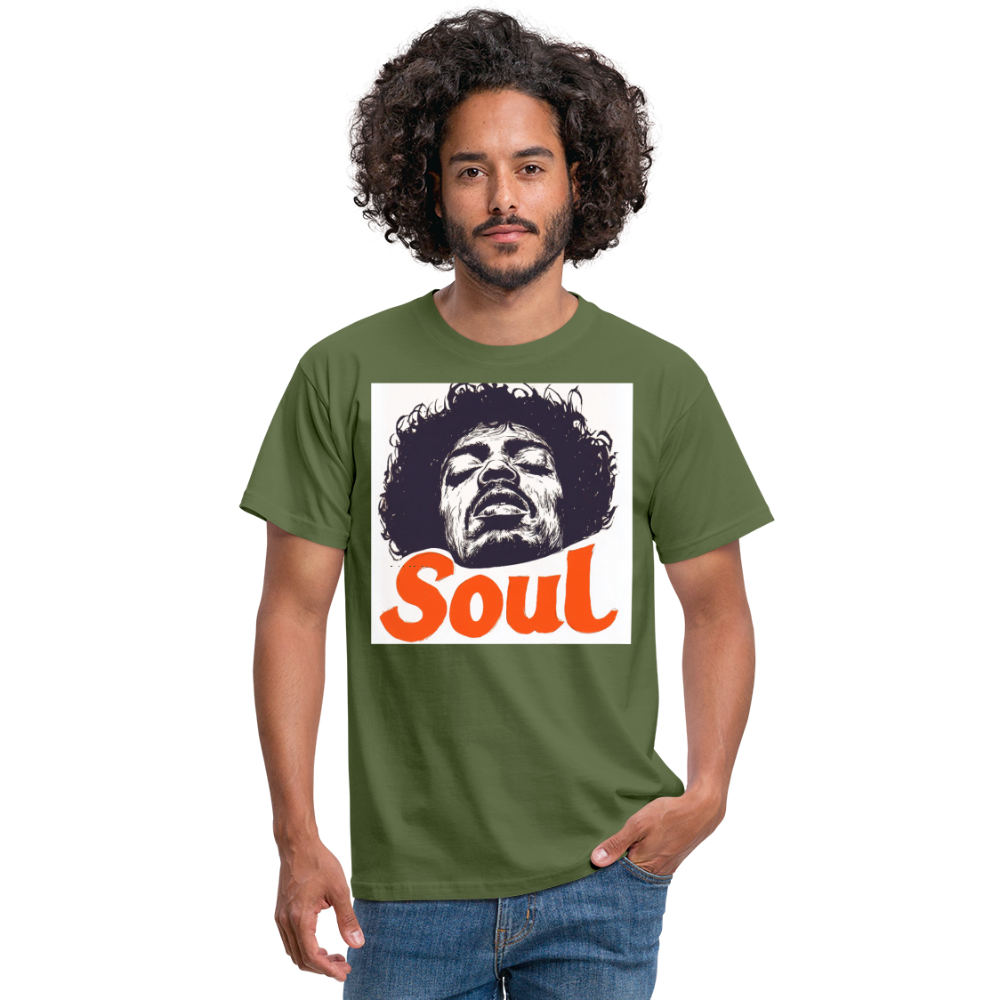 Kärlek, frihet och rättvisa, T-shirt herr - Militärgrön