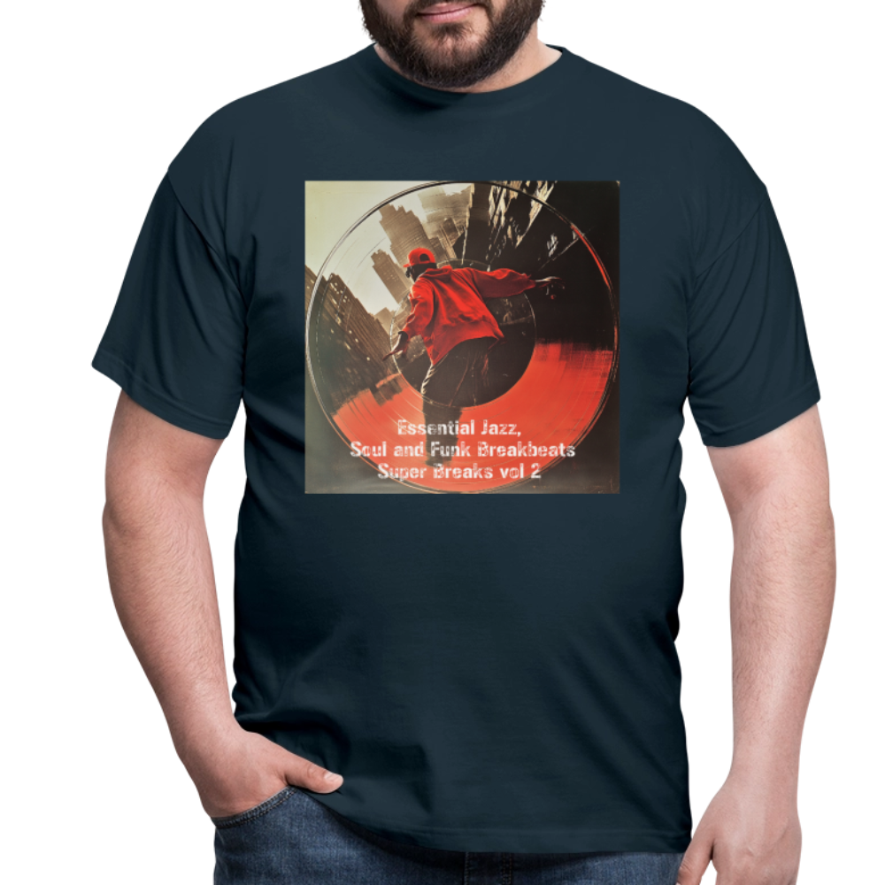 Super Breaks vol 2, T-shirt herr - marinblå