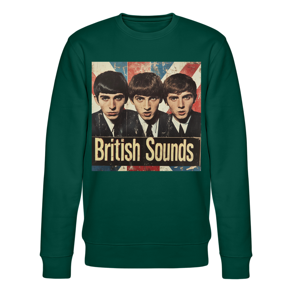 British sounds 1965, Ekologisk sweatshirt CHANGER unisex från Stanley/Stella - skogsgrön