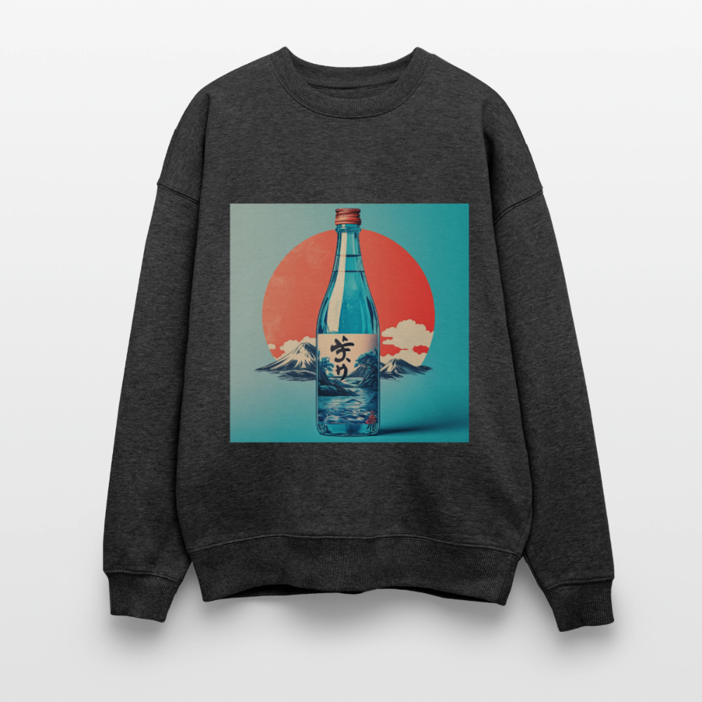 Stillhet i glas, Ekologisk oversizetröja RADDER unisex från Stanley/Stella - mörkgråmelerad