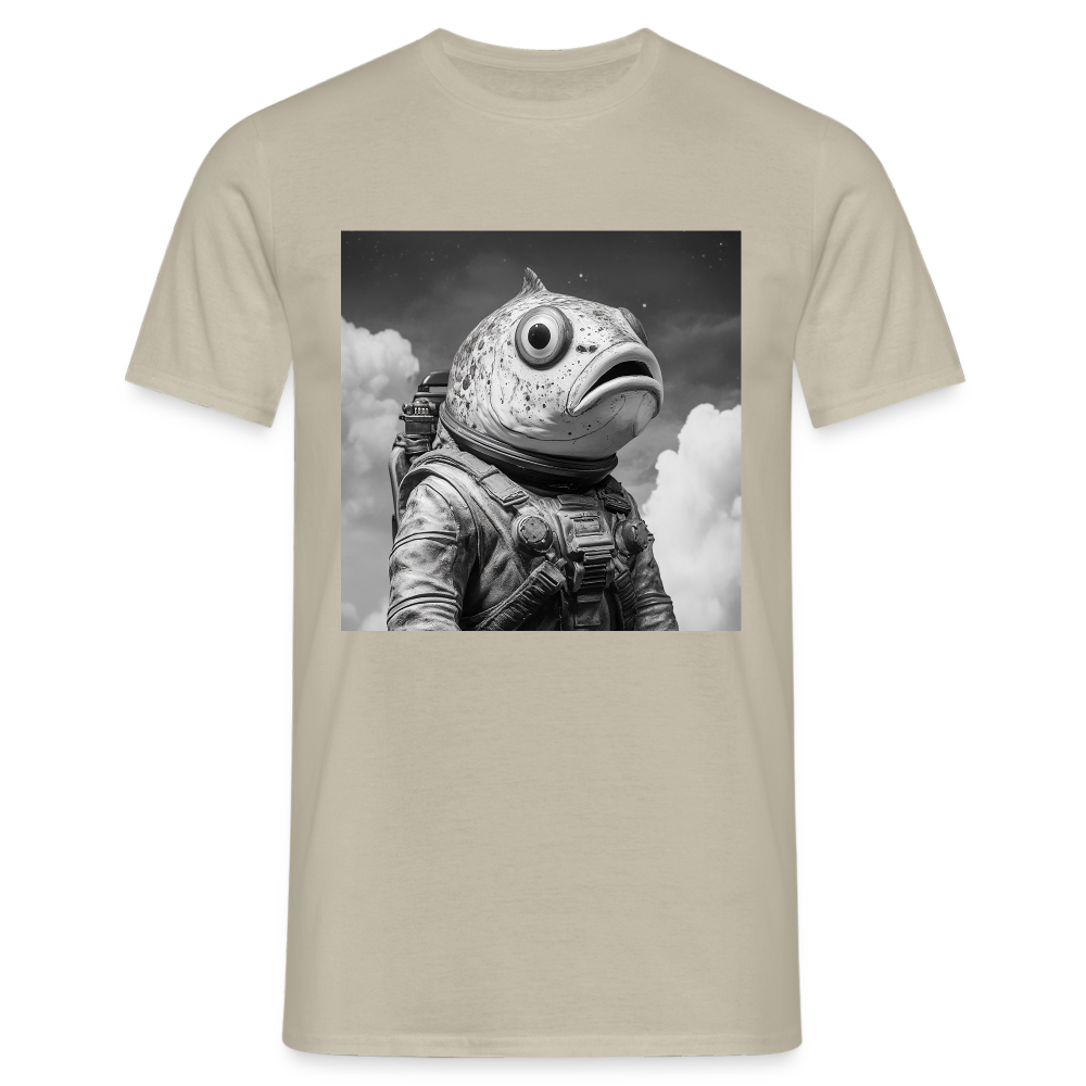En ensam simtur i universum, T-shirt herr - sandbeige