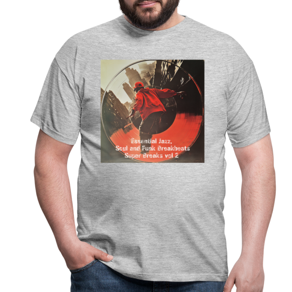 Super Breaks vol 2, T-shirt herr - gråmelerad