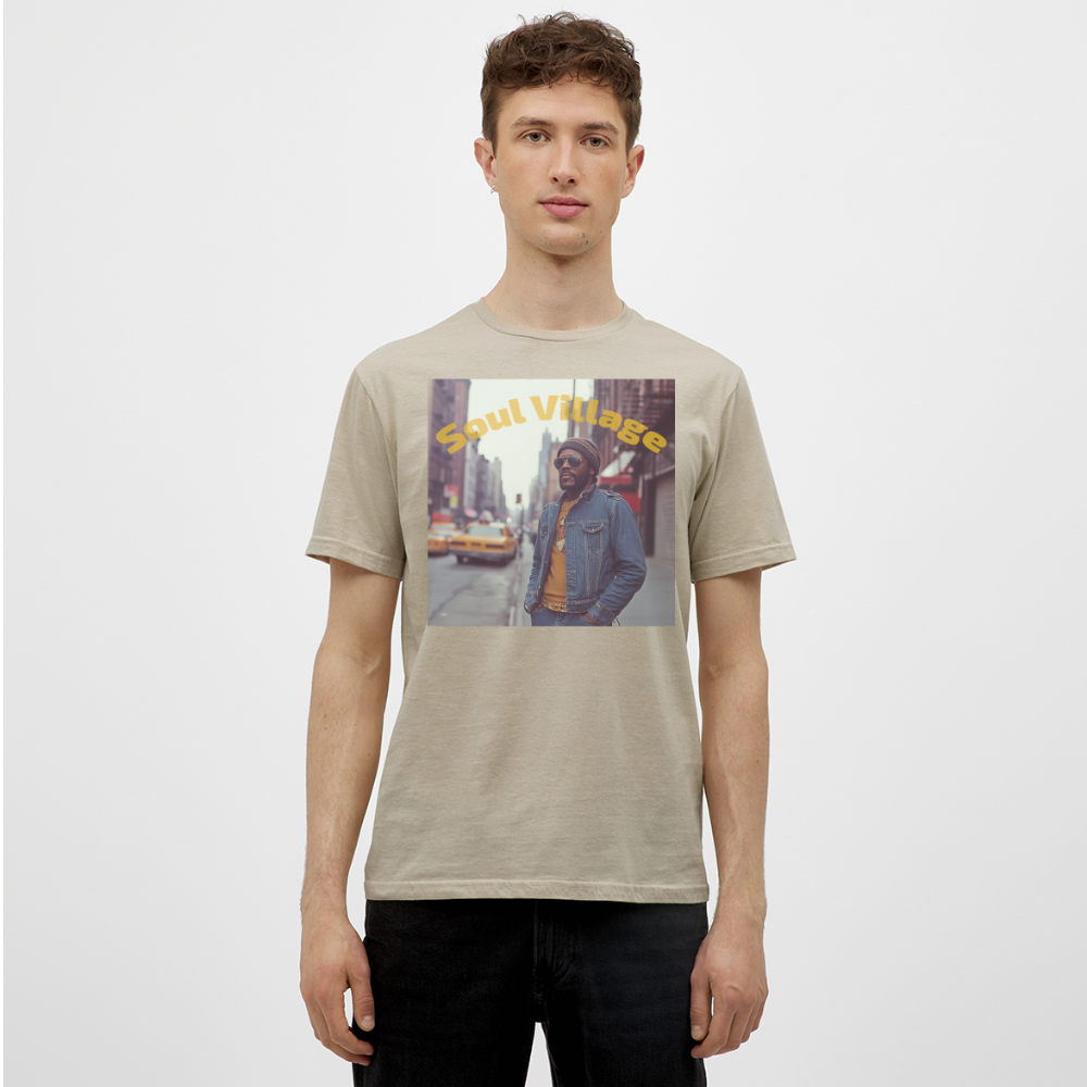 Soul Village, T-shirt herr - sandbeige
