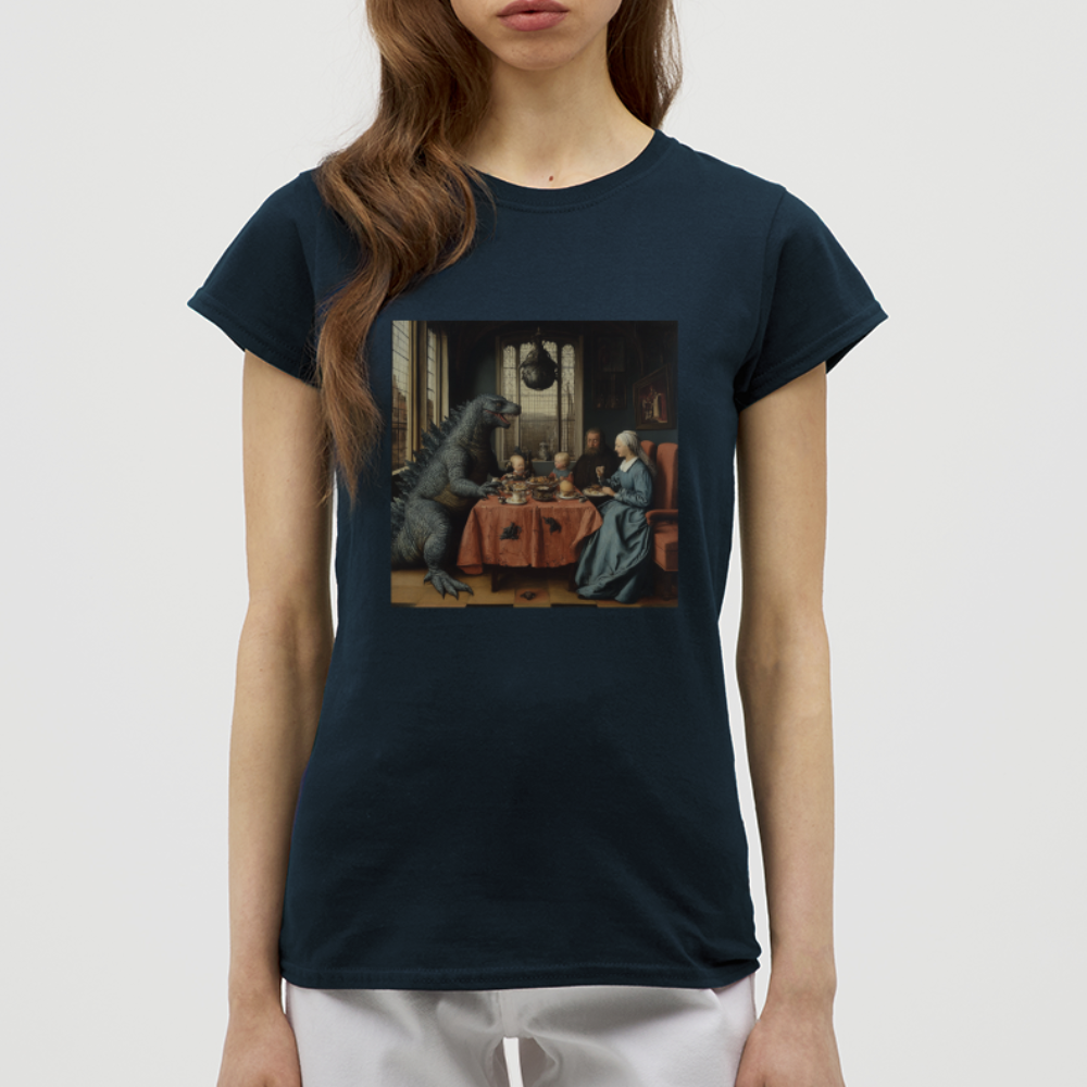 Familjens Fest med Gäst, T-shirt dam - marinblå
