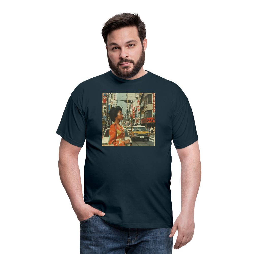 Yumi Sakamoto, T-shirt herr - marinblå