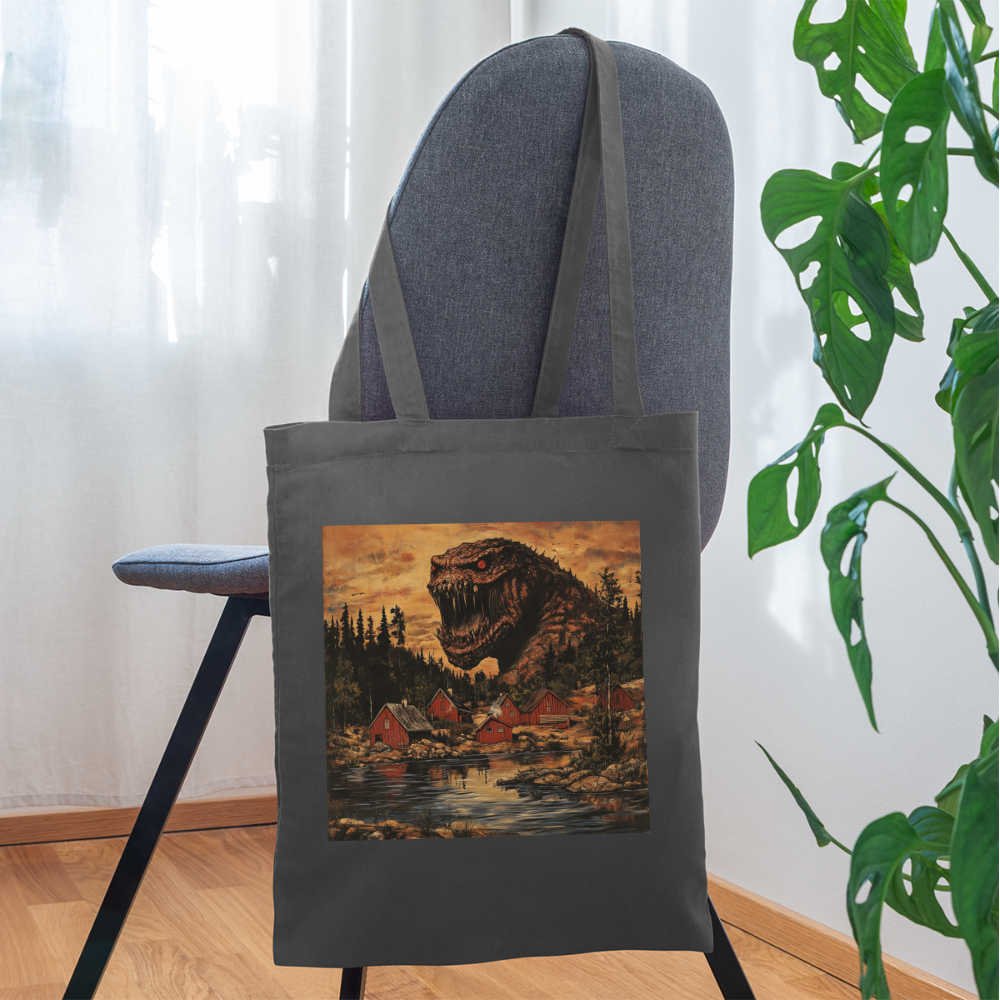 När Draken Vaknade vid Siljan, Tygväska - grafitgrå