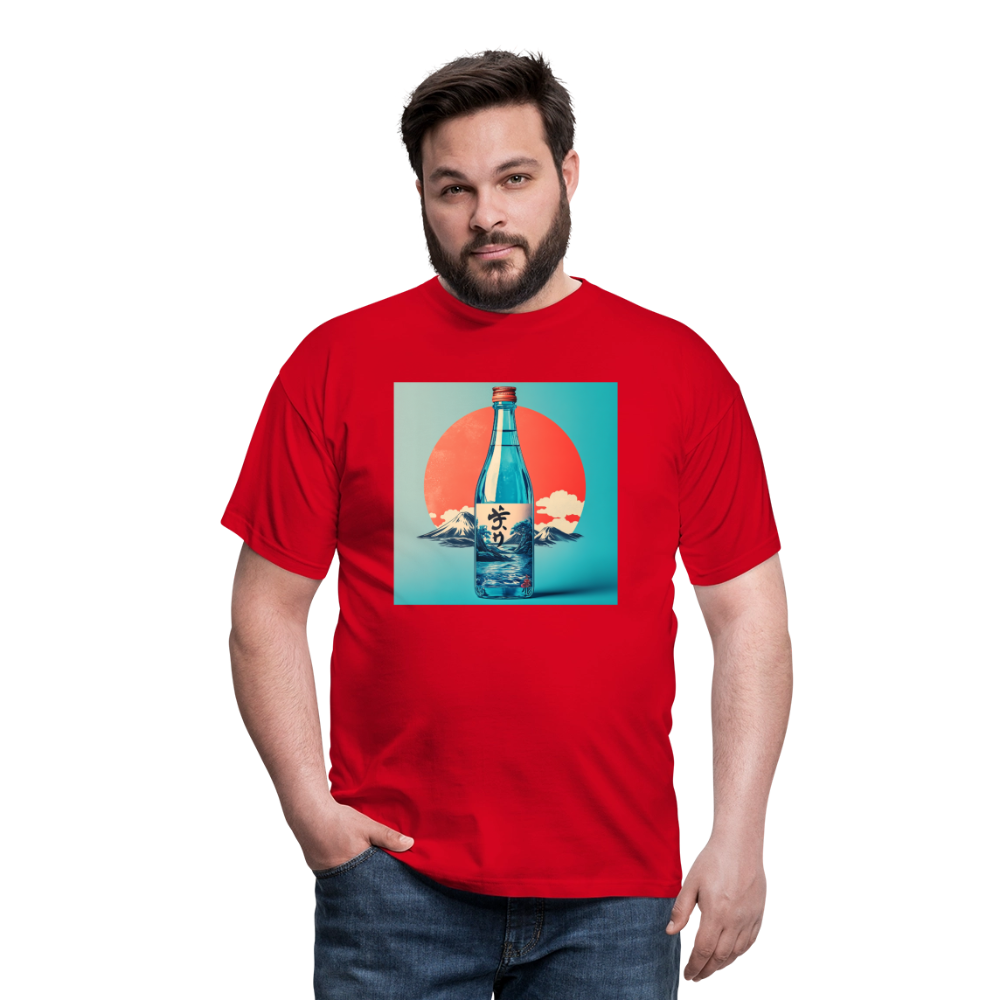 Stillhet i glas, T-shirt herr - röd