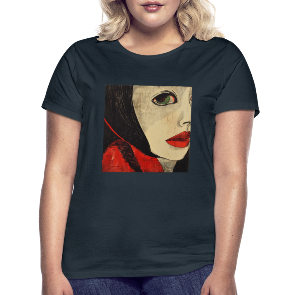Fiskarfruns öga, T-shirt dam - marinblå