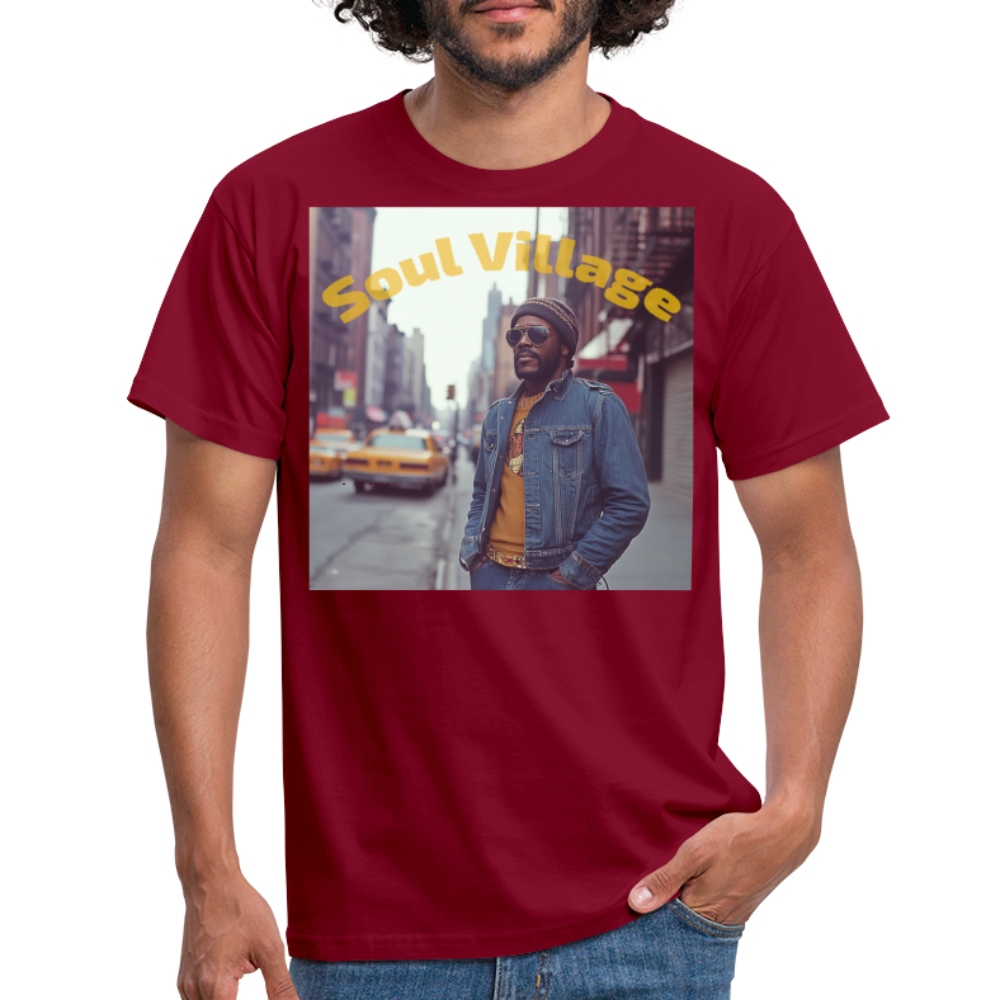 Soul Village, T-shirt herr - tegelröd