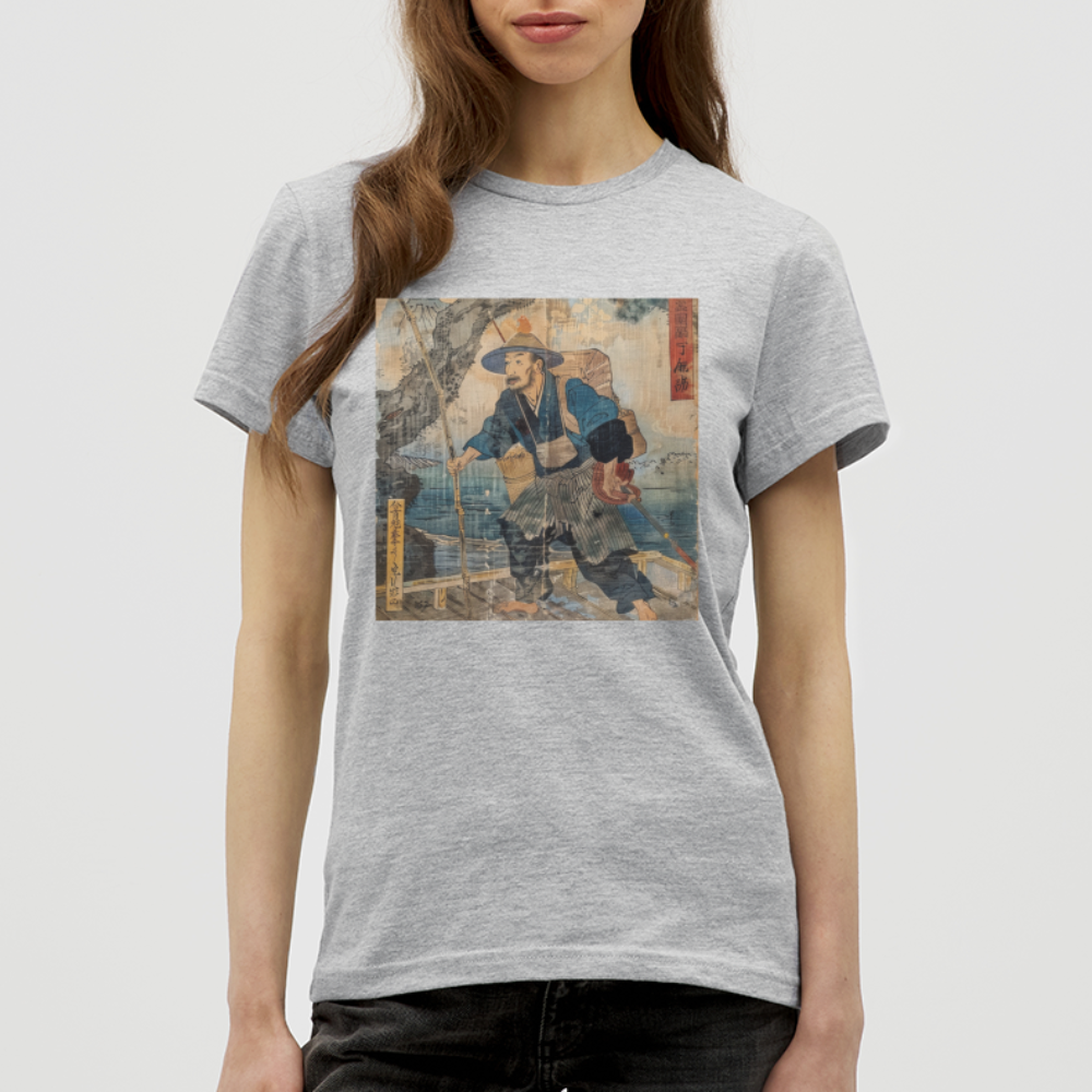 Fiskaren som bytte karriär, T-shirt dam - gråmelerad