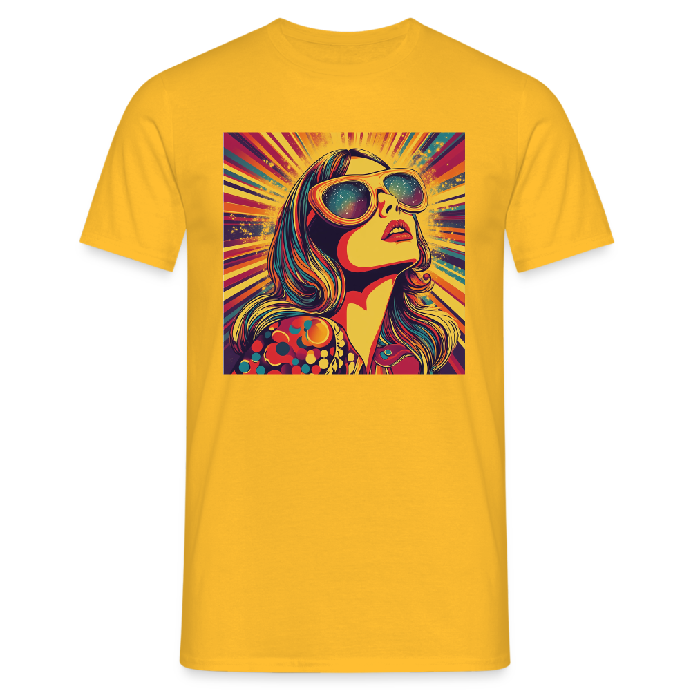Disco Fever, T-shirt herr - gul