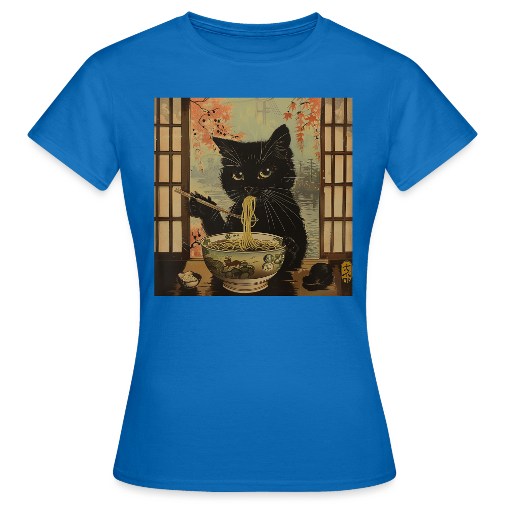 Ramenkatt, T-shirt dam - royalblå