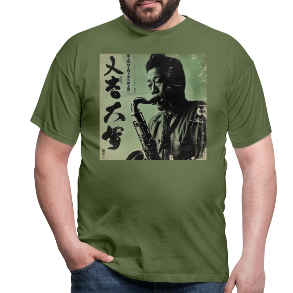 Live Mount Fuji Jazzcafé , T-shirt herr - Militärgrön