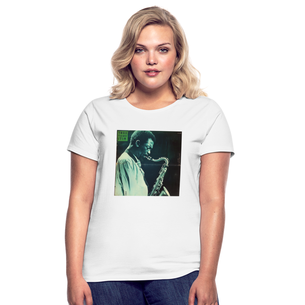 Gåtfull figur i jazzens underground, T-shirt dam - vit