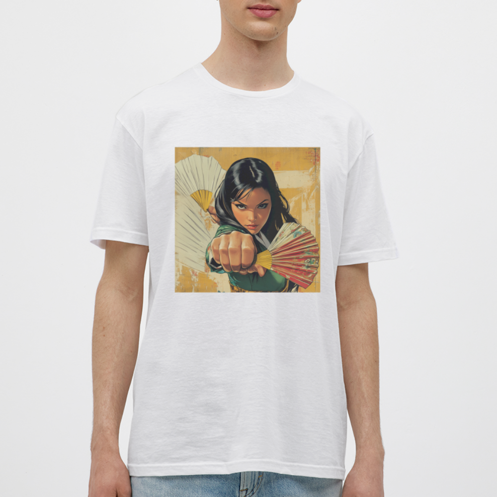 Blå Lotus, T-shirt herr - vit
