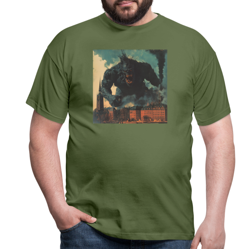 Helvetesstorm över Staden, T-shirt herr - Militärgrön
